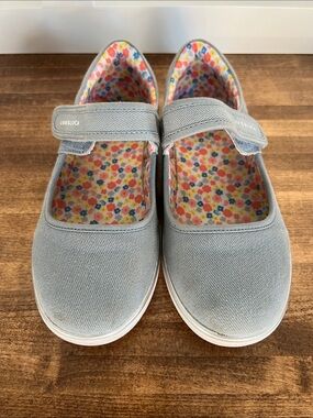 Livie & Luca Light Blue Canvas Mary Jane Sneakers
